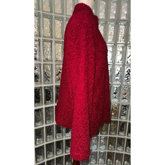 J. Jill Fuzzy Full-Zip with Pockets Cozy Teddy Bear jacket - Size XL - Picture 3 of 11